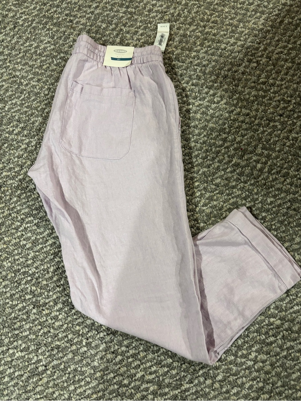 Old Navy Women’s  Light Lavender Linen-Blend Cropped Pants NWT